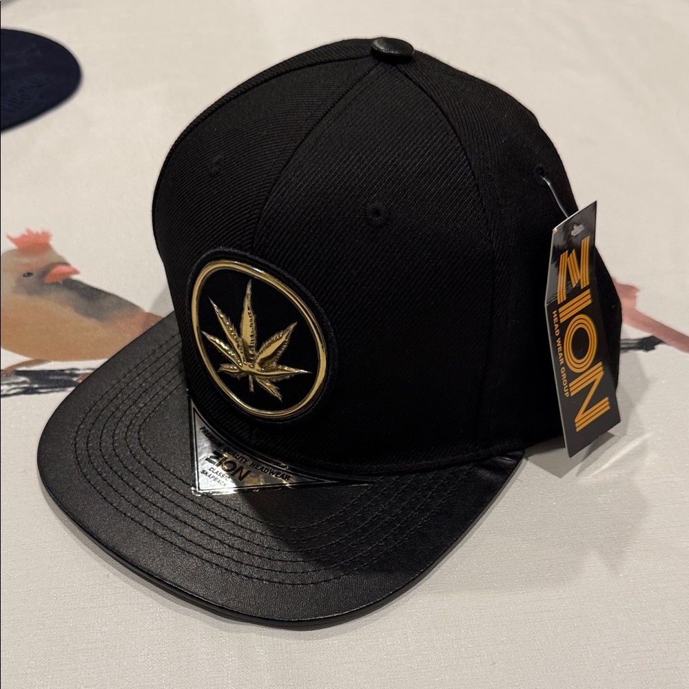Zion Rootswear Black and Gold Hat (streetwear)